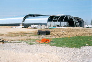 The new facility under construction