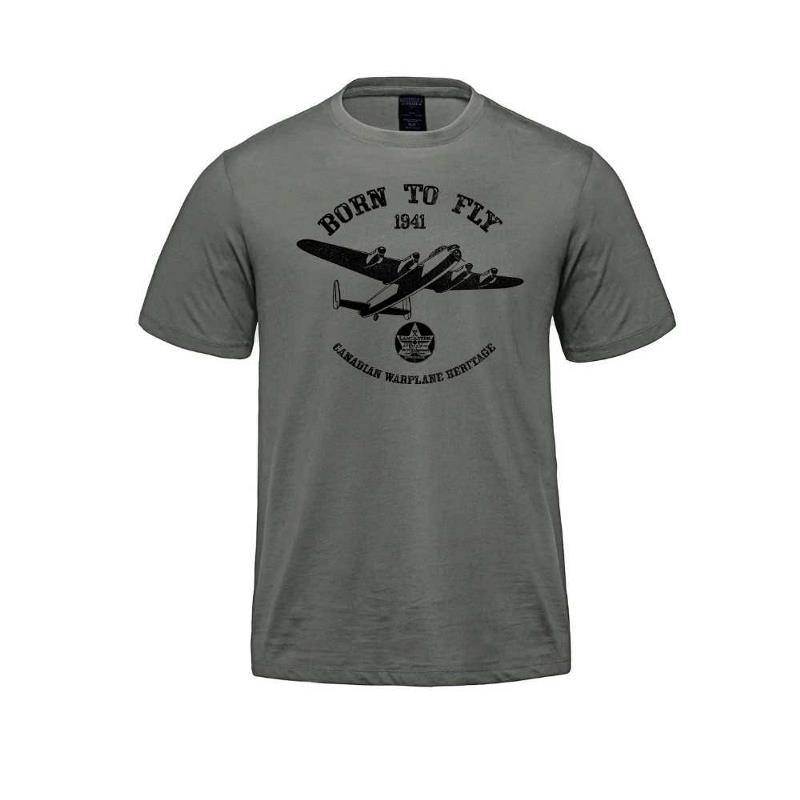 Product Photo of BornToFly Lancaster Mil Green-Adult - Born To Fly Avro Lancaster TShirt