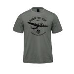 Photo of BornToFly Lancaster Mil Green-Adult - Born To Fly Avro Lancaster TShirt
