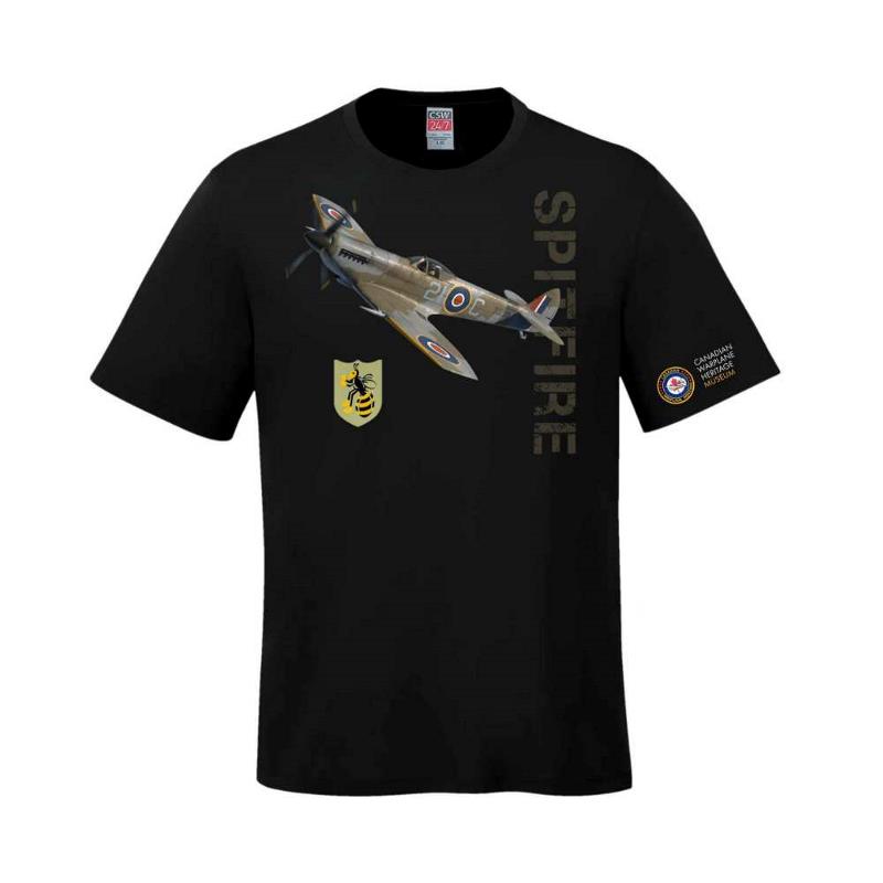 Product Photo of Spitfire 2IC TShirt Black - Spitfire 2I-C Mk.XVIe T-Shirt (Black)