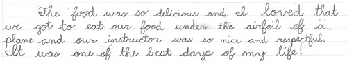 Another Grade 6 student's testimonial on an Aviation Field Trip at Warplane Museum