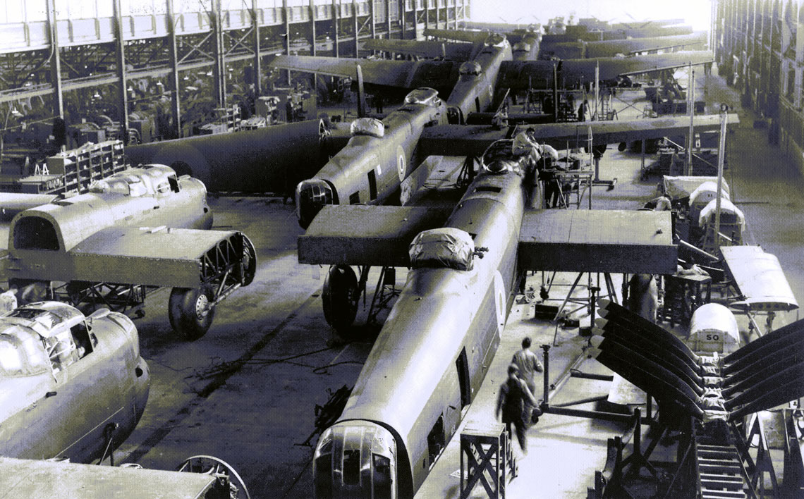 The Lancaster production line at Victory Aircraft